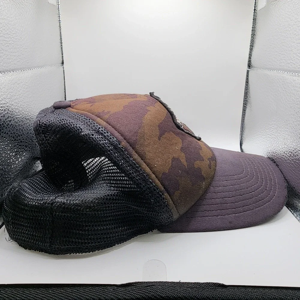 Billabong Forever Andy Irons Camo Trucker Hat Mens Snapback Mesh Cap Brown Black